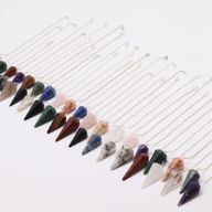 Gemstone Pendulum Starter (12x 3 Crystals) 4cm - 6 Sides Pyramids