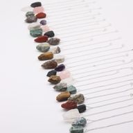 Gemstone Pendulum Starter (12x 3 Crystals) 4cm - Raw Crystals