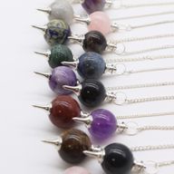 Gemstone Pendulum Starter (12x 3 Crystals) 4cm - Spheres
