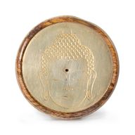 Incense Holder - Gold on Mango Wood - Buddha Head