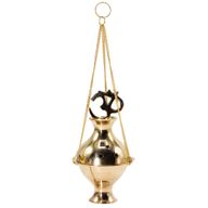 Hanging Brass Incense Burner - Om