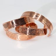 Solid Copper Bracelets with Affirmations Engravings (Assorted)
