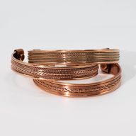 Copper Banded Pattern Bracelets with Magnets (Assorted)