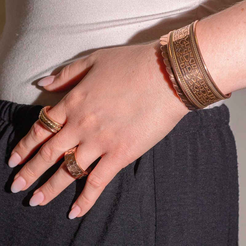 Copper Rings with Magnets - Assorted Designs & Sizes