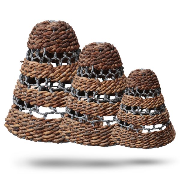 Wholesale Natural Banana Leaf & Hitam Raffia Lamp Shades