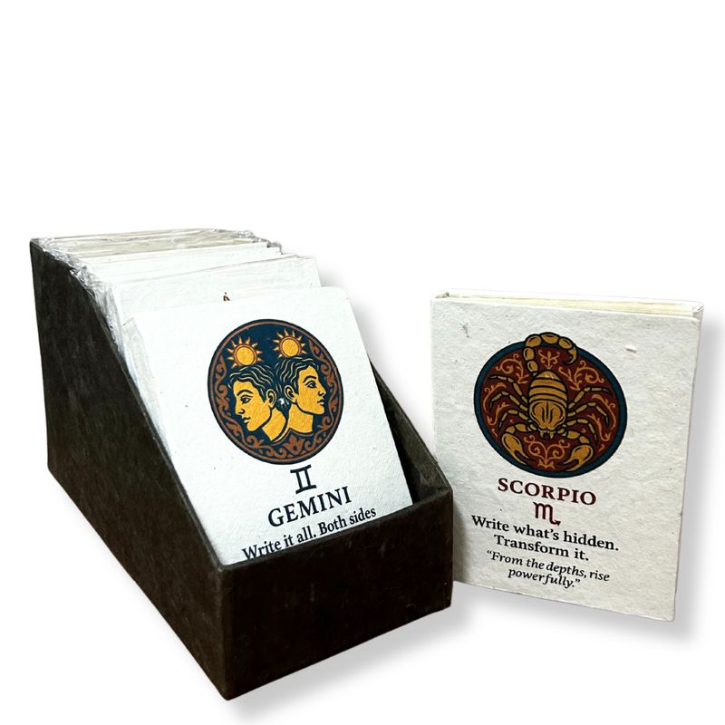 Med Star Signs Notebooks - (15x12cm) - 40 Pages (12 x Assorted Designs) - Display Case