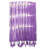 Boho Java Art Stole/Scarf - Lavender Stripes & Motiff - 62x200cm