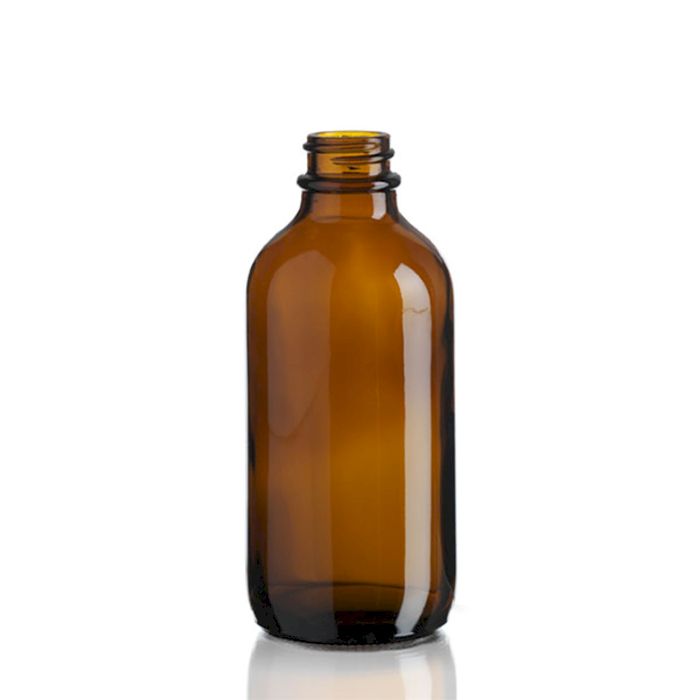 120ml Amber Glass Boston Bottle - No Cap