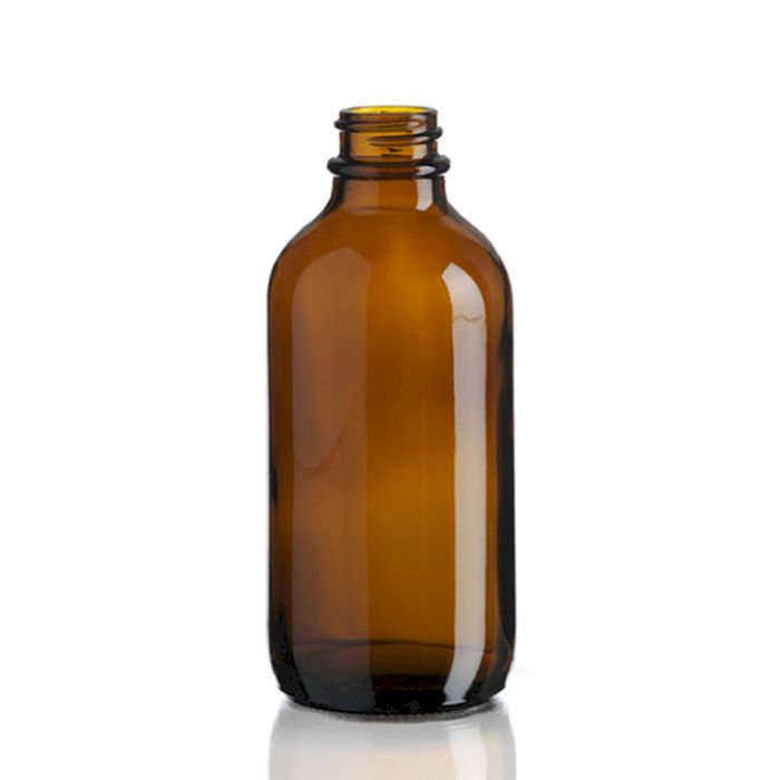 230ml Amber Glass Boston Bottle - No Cap