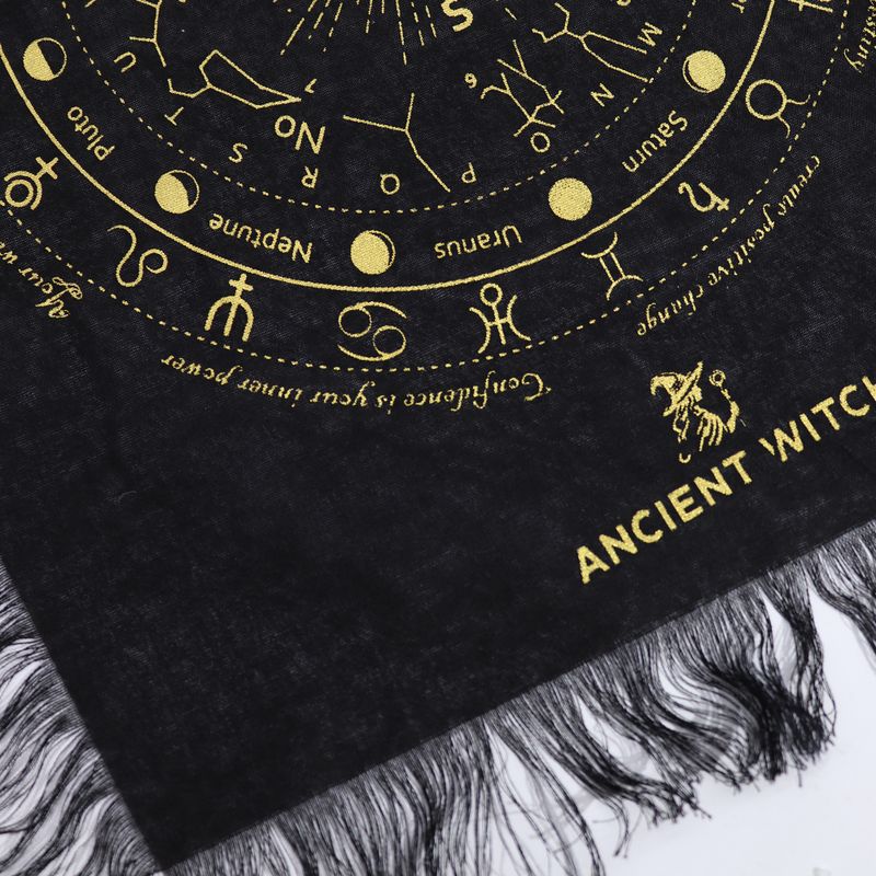 All Seeing Eye - Pendulum Divination Cloth - Black & Gold