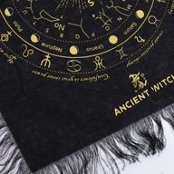 All Seeing Eye - Pendulum Divination Cloth - Black & Gold