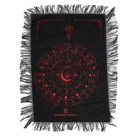 All Seeing Eye - Pendulum Divination Cloth - Black & Blood Red
