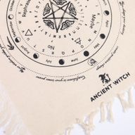 Mystic Moth - Pendulum Divination Cloth - Natural & Black