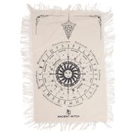 Sun Face - Pendulum Divination Cloth - Natural & Black