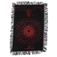 Sun Face - Pendulum Divination Cloth - Black & Blood Red