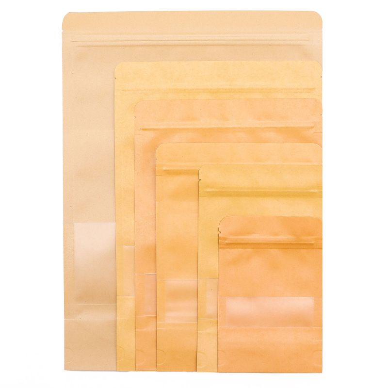 Pack of Kraft Window Bag 12x20 cm