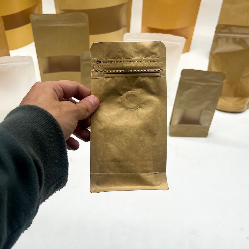Small Coffee Bag with Aroma Vent - 9x18cm (125gm)