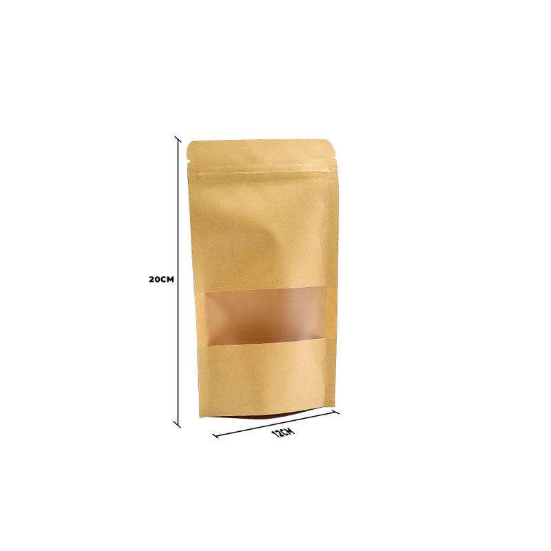 Pack of Kraft Window Bag 12x20 cm