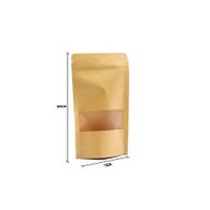 Pack of Kraft Window Bag 12x20 cm