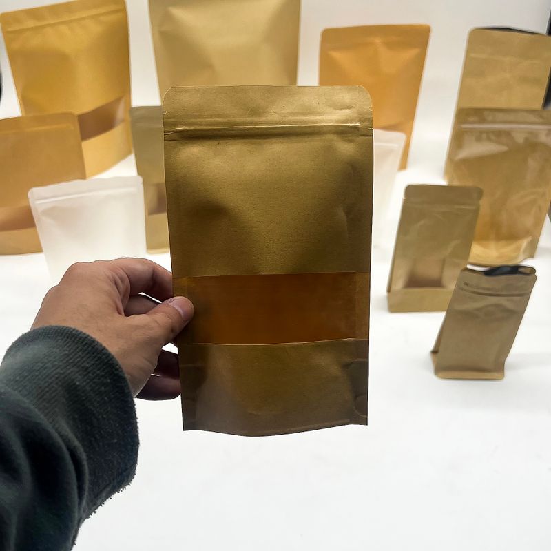 Pack of Kraft Window Bag 12x20 cm