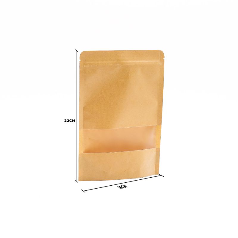 Pack of Kraft Window Bag 16 x24 cm