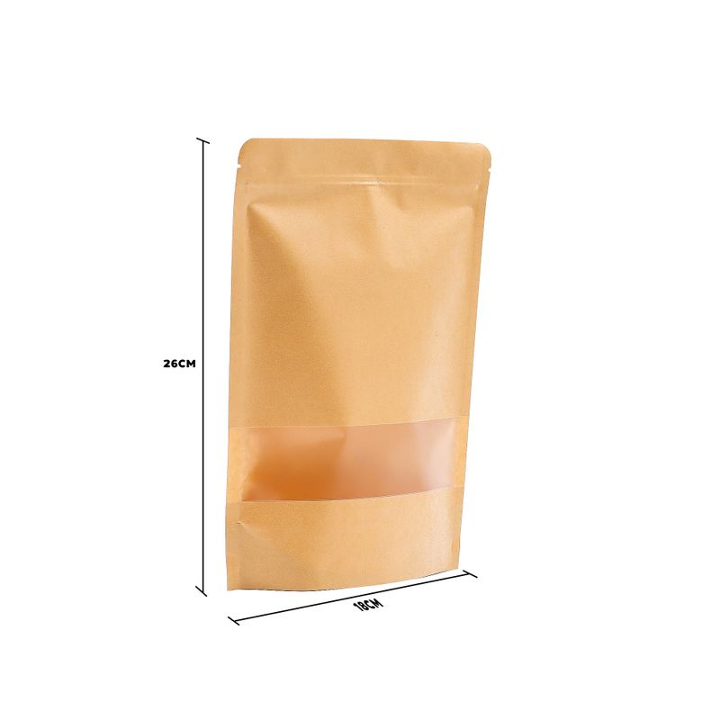Pack of Kraft Window Bag 18x26 cm