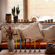 Pollar Blue Dinner Candle