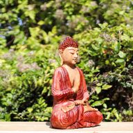 Hand Carved Buddha Statue - 30cm Teaching Transmission