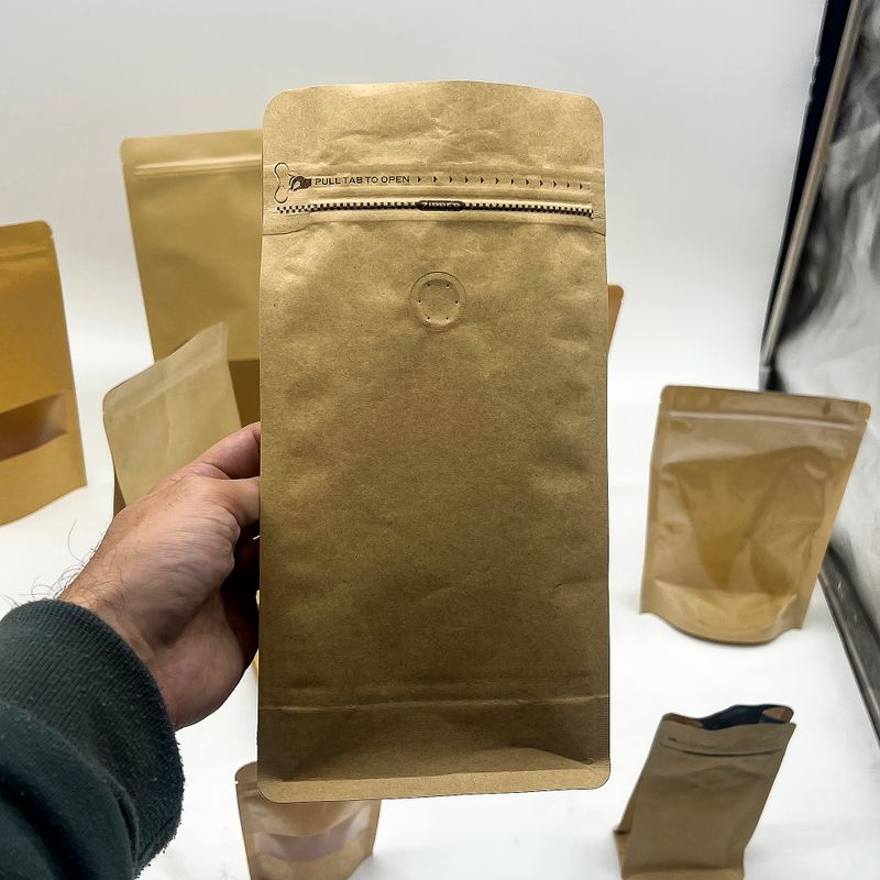 Med Coffee Bag with Aroma Vent - 13.5x26.5cm (500gm)