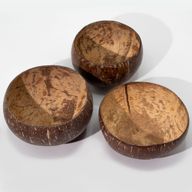 Small Natural Coconut Bowl - Polished - Craft Use - 7x10cm
