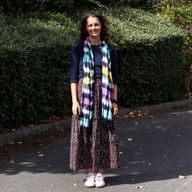 Boho Java Art Stole/Scarf - Multi Stripes - 62x200cm