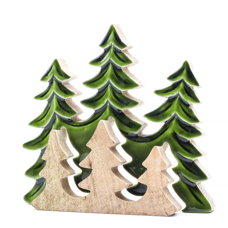 Lost in the Forrest - Three Trees 3D Wooden Decoration - 20x23cm