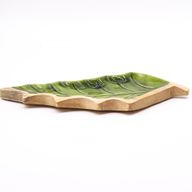 Lost in the Forrest - Enamel Leaf Wooden Bowl - 33x17cm