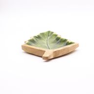 Lost in the Forrest - Enamel Leaf Wooden Bowl - 33x17cm