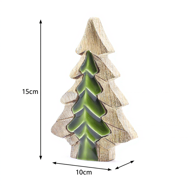 Lost in the Forrest - Small Tree in a Tree Wooden Decoration - 15x10cm