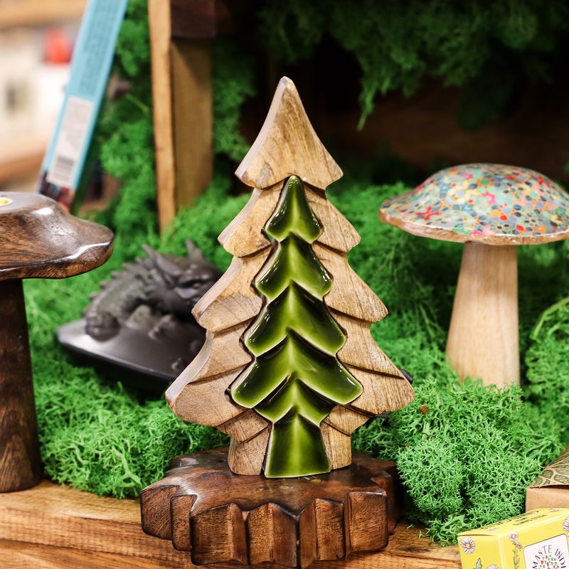 Lost in the Forrest - Small Tree in a Tree Wooden Decoration - 15x10cm