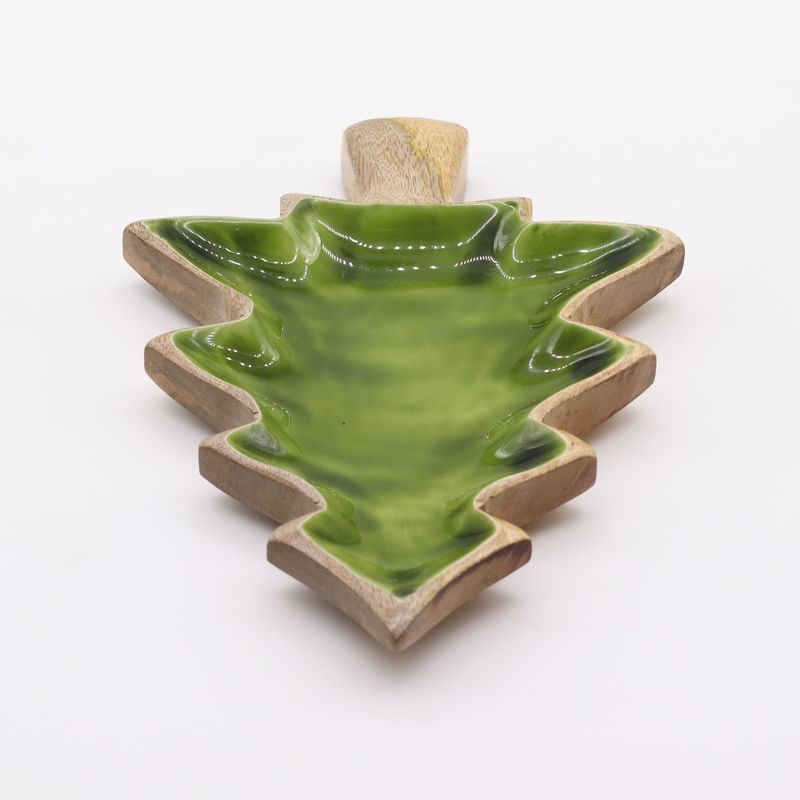 Lost in the Forrest - Enamel Tree Wooden Bowl - 25x19cm
