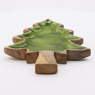 Lost in the Forrest - Enamel Tree Wooden Bowl - 25x19cm