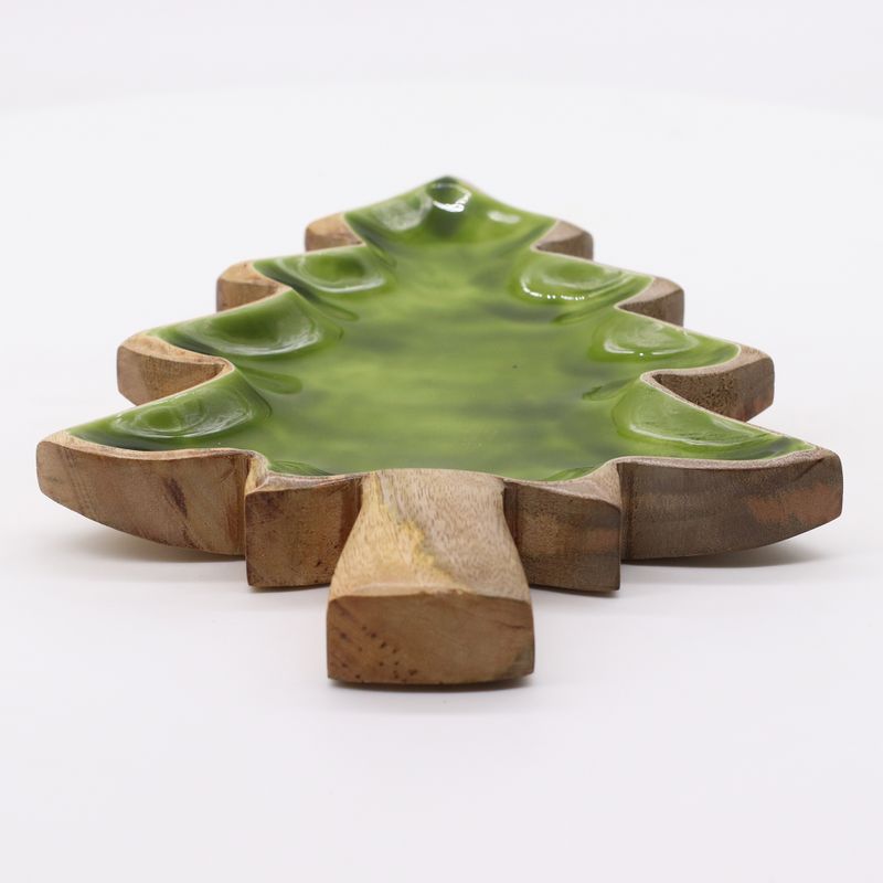 Lost in the Forrest - Enamel Tree Wooden Bowl - 25x19cm