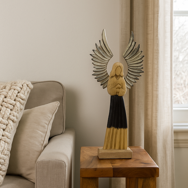 Mango Wood Angels – Handcrafted Guardians of Peace