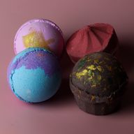 Jumbo Bath Bomb Discovery 4 of each Pack Dubai, Amethyst, Razzle, Charlotte