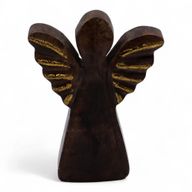 Mango Wood Angel Small - Gold Decor - 12cm