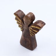 Mango Wood Angel Small - Gold Decor - 12cm