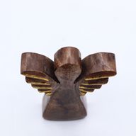 Mango Wood Angel Small - Gold Decor - 12cm
