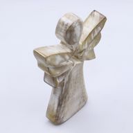 Mango Wood Angel - Whitewash with Star Cut Out - 18cm