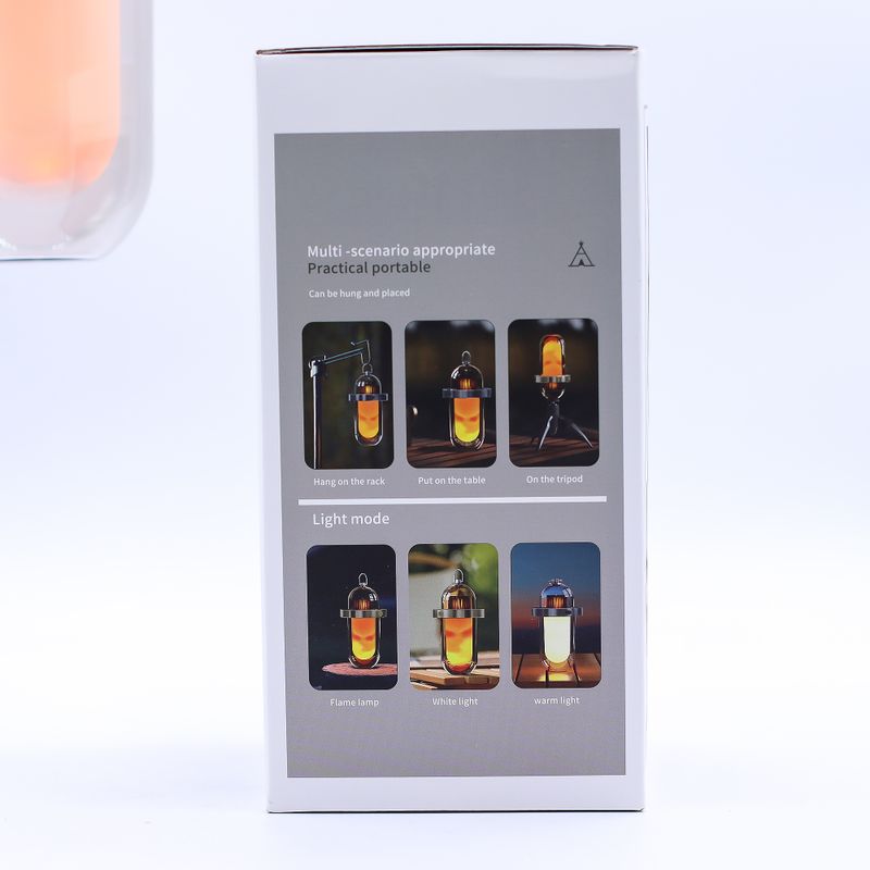 Outdoor Flame Effect Lamp - White USB - C Chargable - Multi Colour