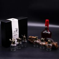 Gift Set of 6 Bottom Up Glasses (100ml) - Wild Forrest Creatures