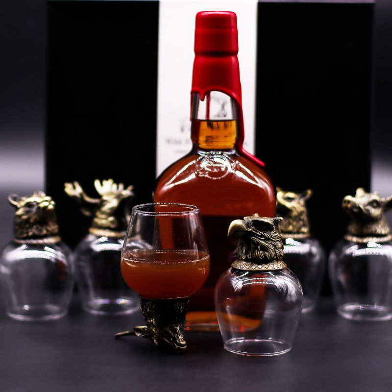 Gift Set of 6 Bottom Up Glasses (100ml) - Wild Forrest Creatures