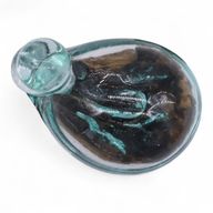 Molten Glass Duck Decanter on Wood with Stopper