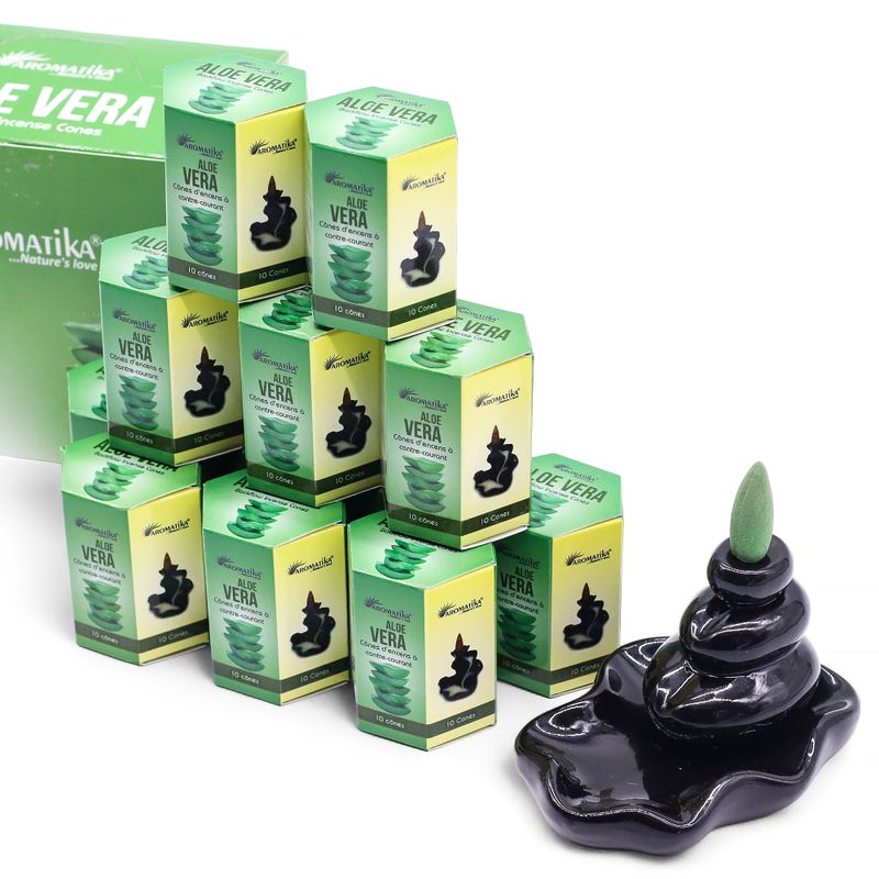 Aromatika Masala Backflow Incense - Aloe Vera